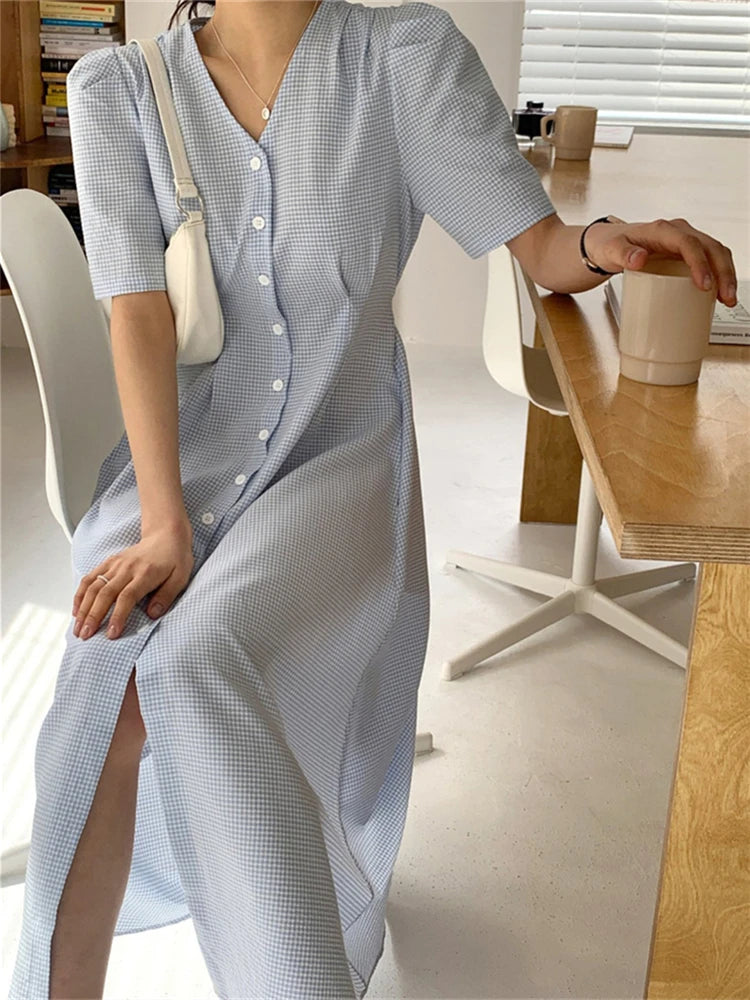 Vintage Chic Lace Up Fashion High Waist Long Shirt Dresses