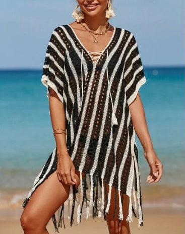 Beach Cover up Cotton White Beach Sarong Bikini Cover up