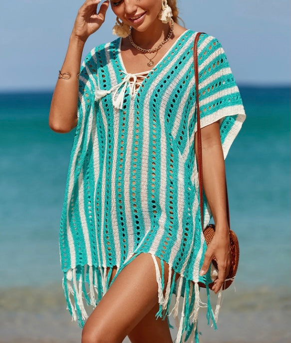 Beach Cover up Cotton White Beach Sarong Bikini Cover up