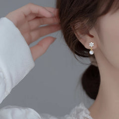 Classic Flower Pearl Earrings for Women Fashion Jewelry