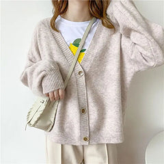 Sweater Cardigans Spring Solid Coat Chic style Casual