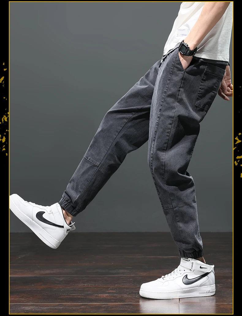 Trendy Brand Men’s Jeans Loose Straight Leg Wide-leg Casual Trousers