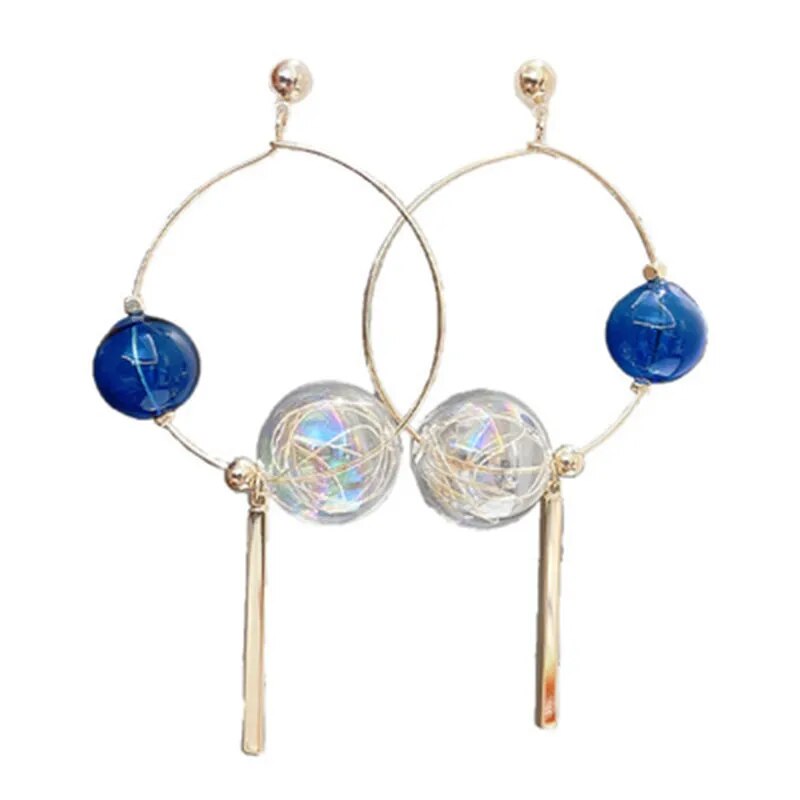 Glass Ball Dangle Earrings For Women Fashion Trend