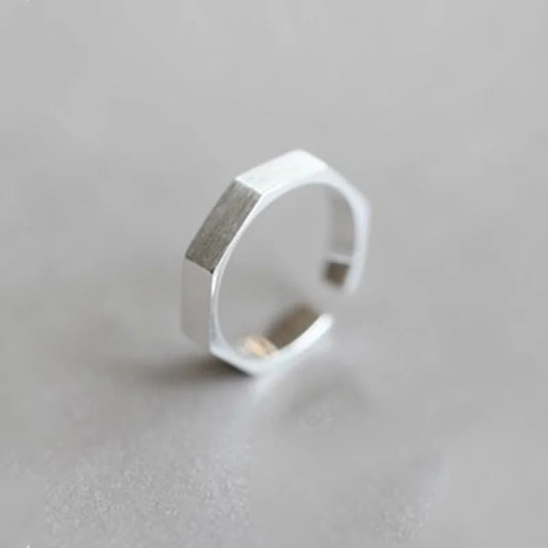 Silver Color Rings Creative Geometric Jewelry