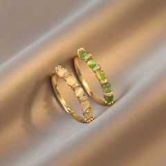 Zircon Gold Color Rings Fashion Jewelry Accessories