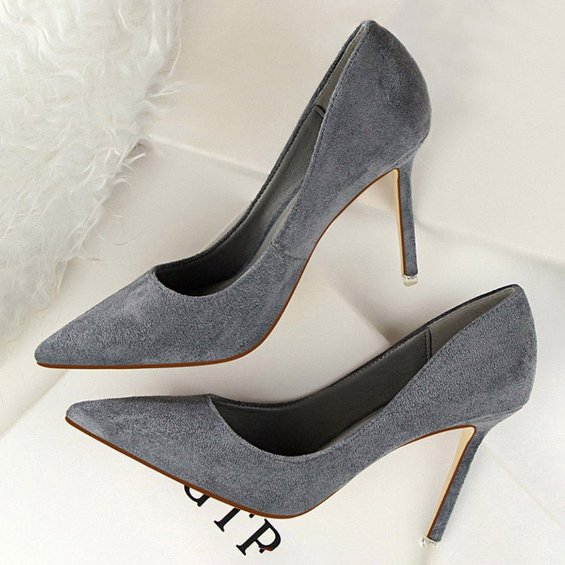 Shoes Women Pumps Fashion High Heels Casual Pointed Toe