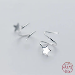 Star Ear Bone Ear Buckle Rotating Wave Mini Stud Earrings