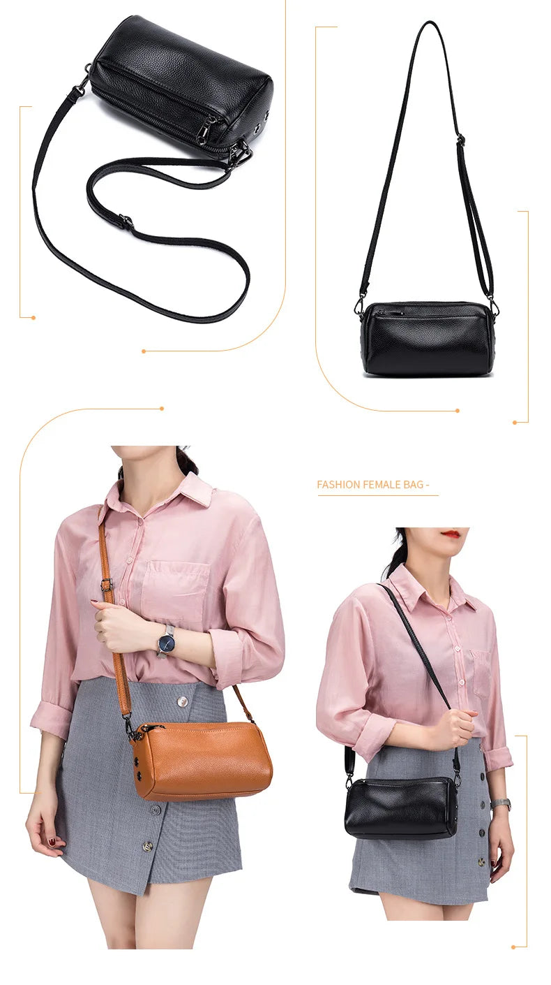 Women's Genuine Leather Shoulder Bags Small Messenger Fashion