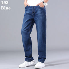 stretch men's straight loose loose summer thin jeans