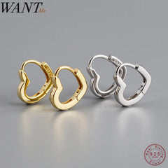 Fashion  Minimalist Love Heart Stud Earrings Jewelry Accessories