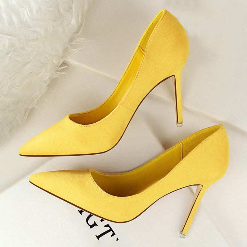 Shoes Women Pumps Fashion High Heels Casual Pointed Toe