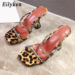 Fashion Rhinestone Chain Women Slippers Sandals