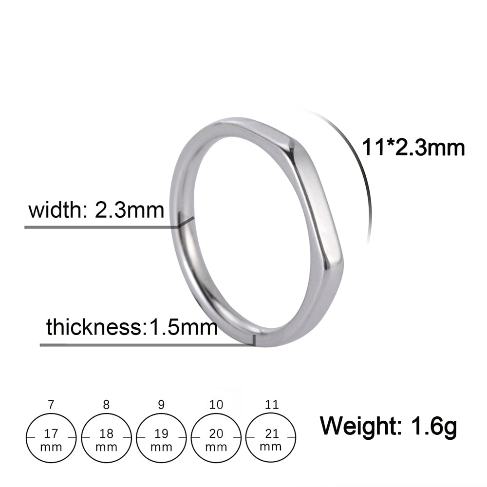 Fashion Simple Stainless Steel Ring Casual