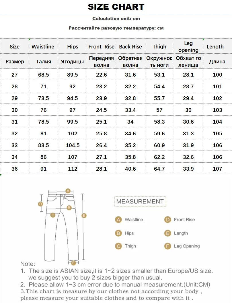 Fleece Thick Warm Pencil Jeans Classic Pocket Men's Trendy Fashion