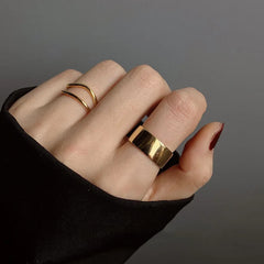 Silver Color Charm Rings for Women Fashion Gold Plated