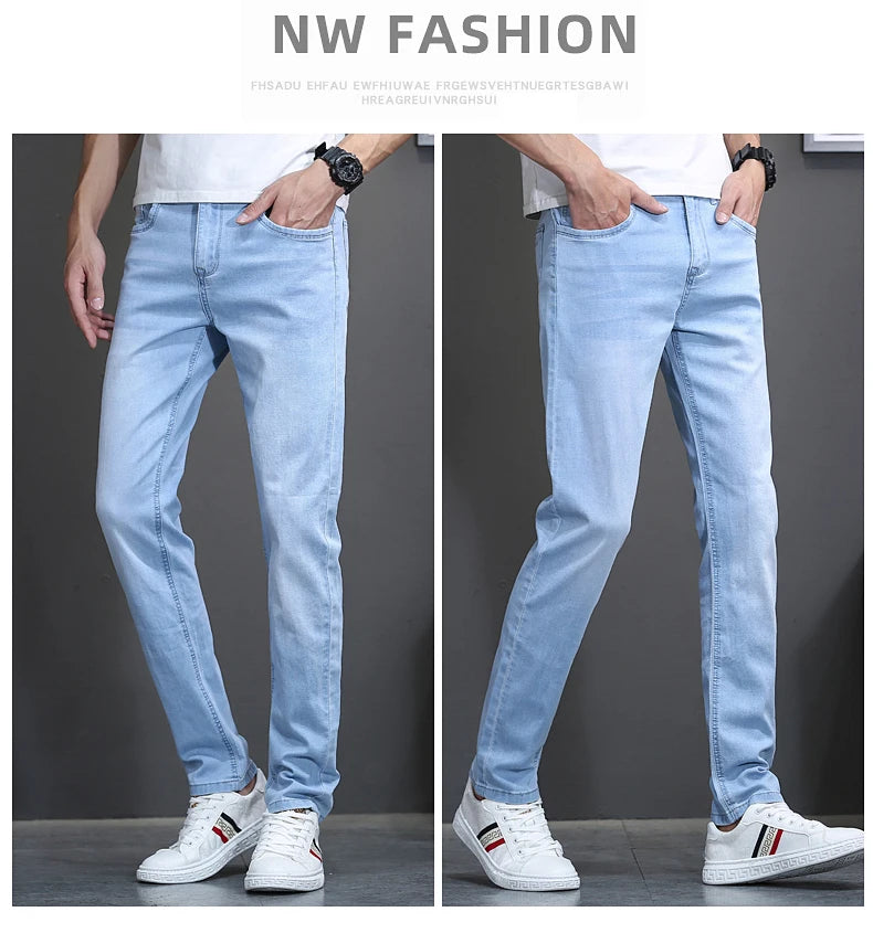 Classic Style Brand Jeans Men Casual Stretch Slim Denim Pants