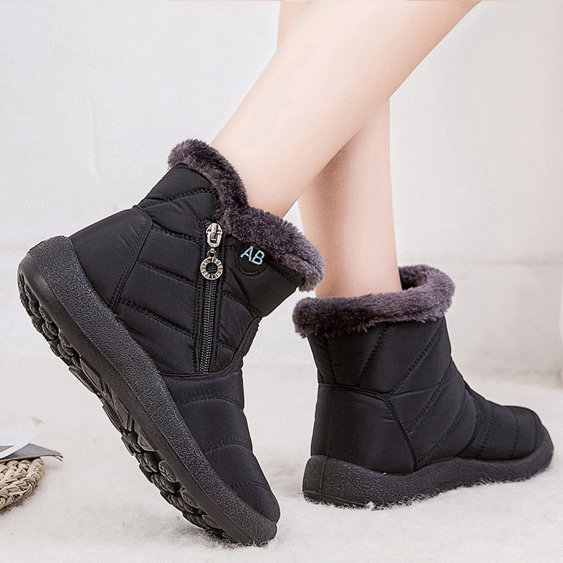 Winter Women Thick Bottom Ankle Boots Fashion