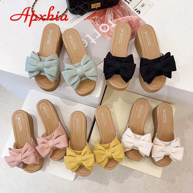 Summer 7cm Platform Wedge Slippers Women Shoes