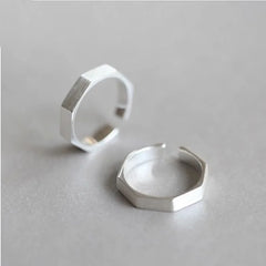 Silver Color Rings Creative Geometric Jewelry