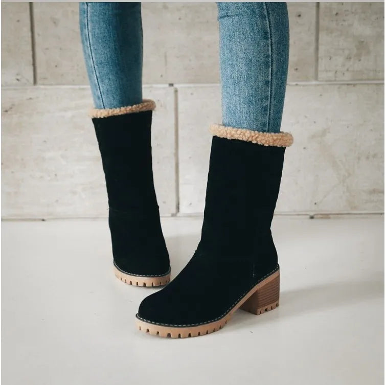 Winter Fur Warm Snow Ladies Ankle Boot