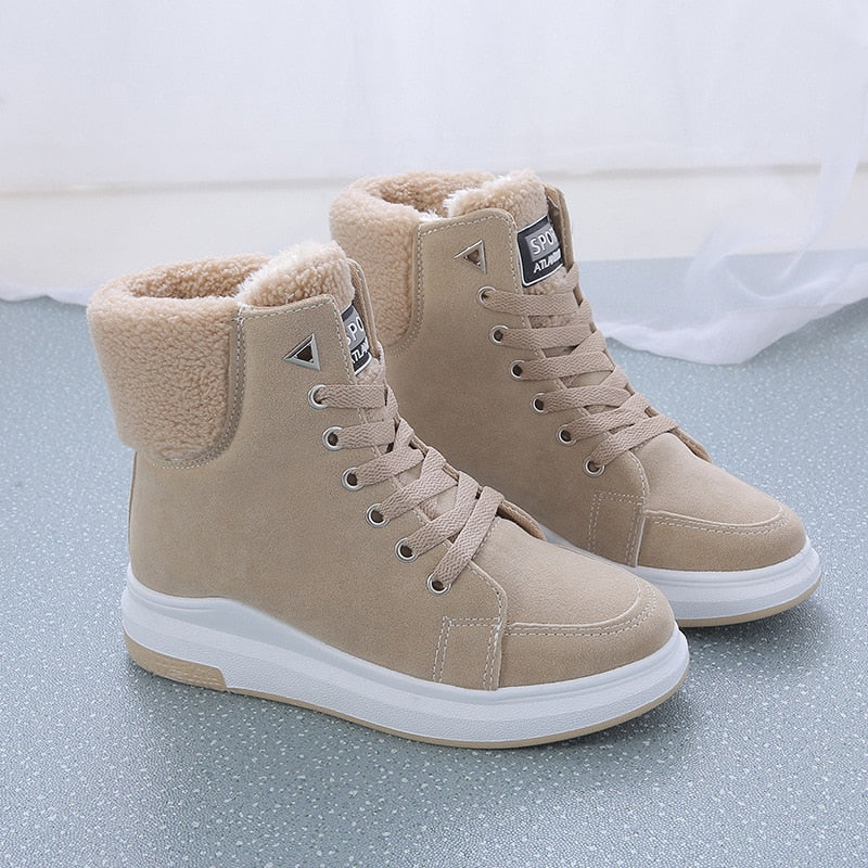 Boots Ankle Boots Warm PU Plush Shoes Sneakers