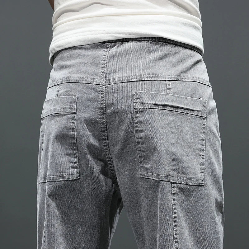 Trendy Brand Men’s Jeans Loose Straight Leg Wide-leg Casual Trousers