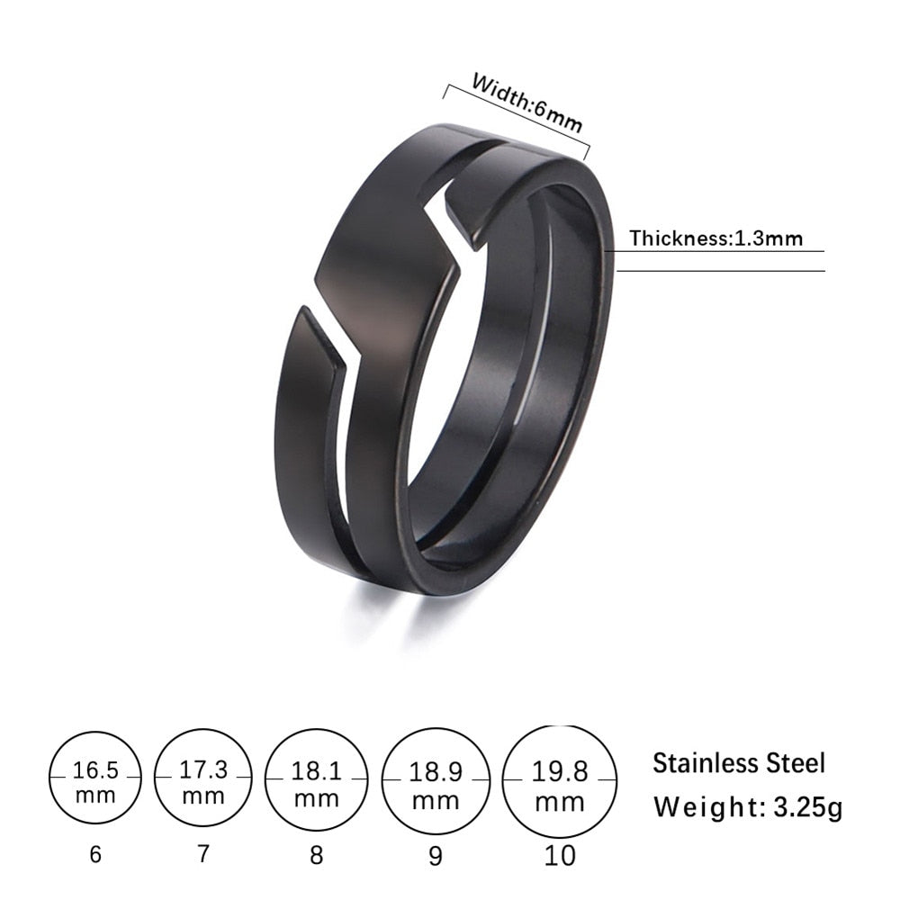 Fashion Simple Stainless Steel Ring Casual