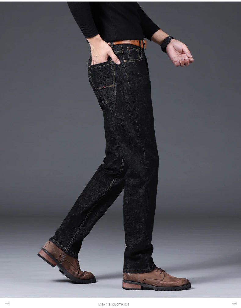 Denim Pants Brand Classic Clothes Overalls Straight Trousers