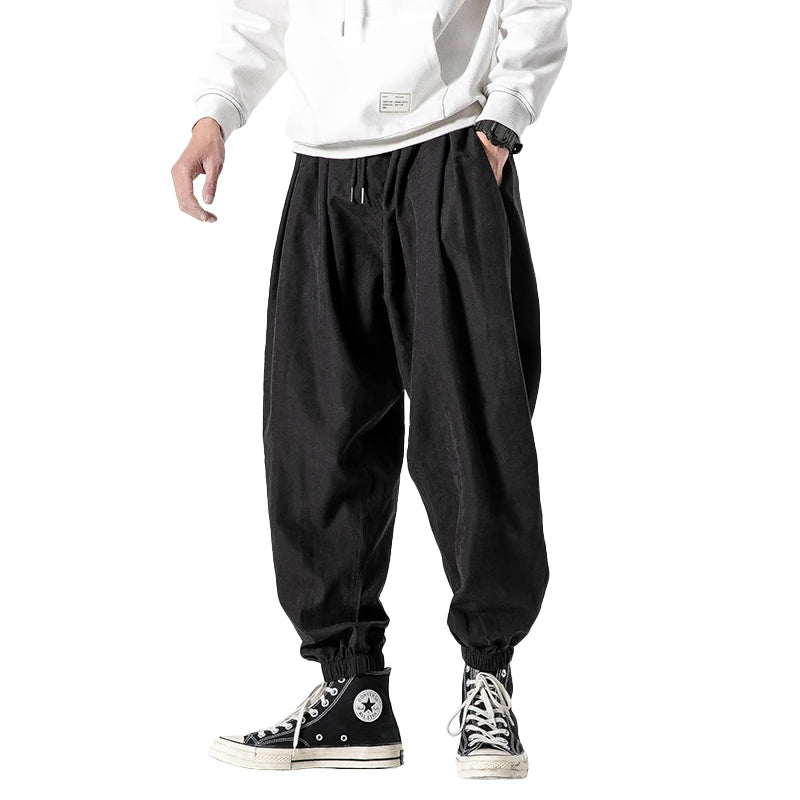 Style Casual Pants Mens Fashion Black Pants Hip Hop Streetwear