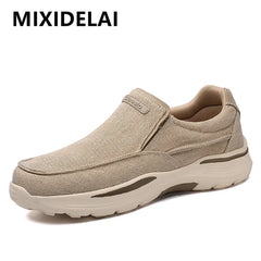 Men's Canvas Vulcanized Shoes Breathable Loafers Walking Shoes