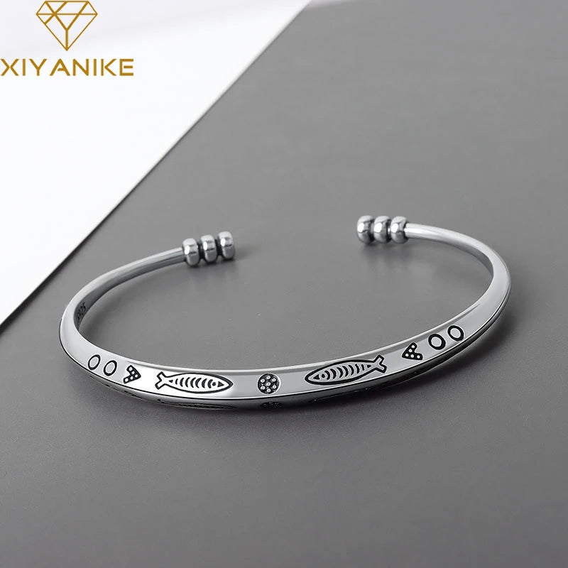 Silver Color  Fashion Fish Triangle Bracelet