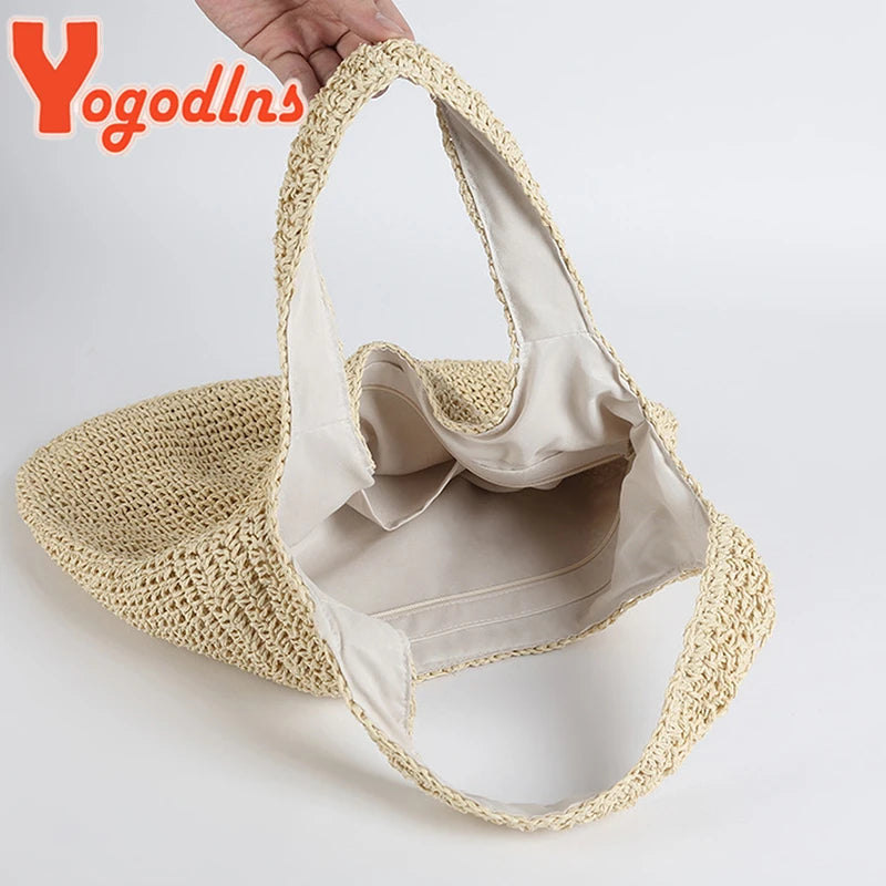 Summer Straw Bag For Women Woven Handmade Handbag