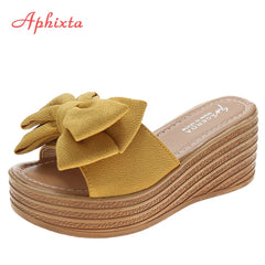 Summer 7cm Platform Wedge Slippers Women Shoes