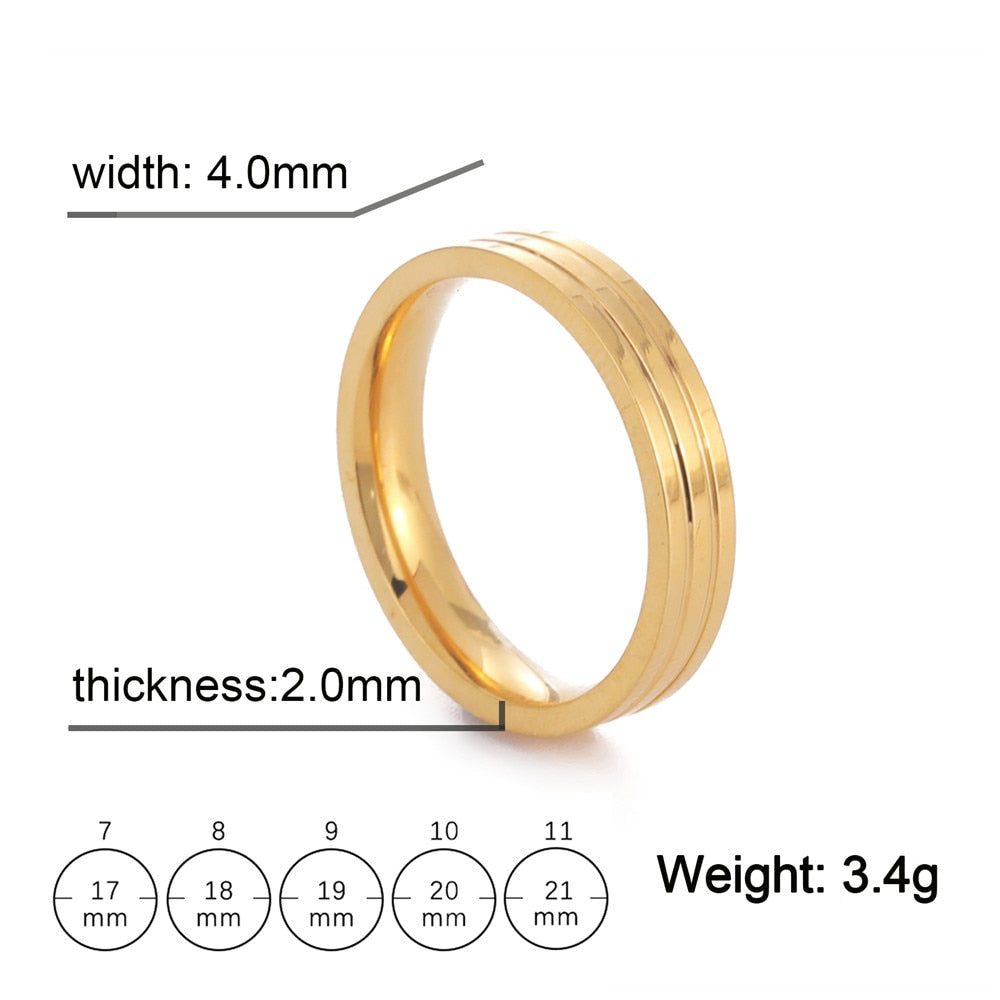 Fashion Simple Stainless Steel Ring Casual