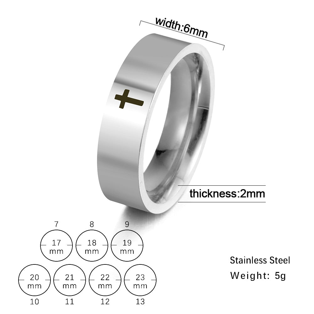 Fashion Simple Stainless Steel Ring Casual