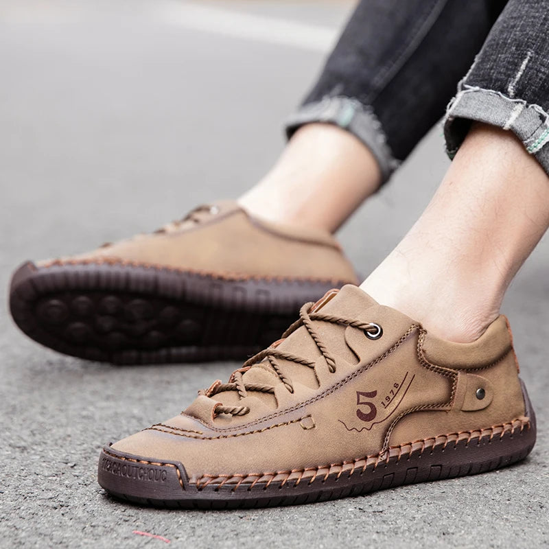 Men Casual Shoes Handmade Leather Loafers Men's Sneakers