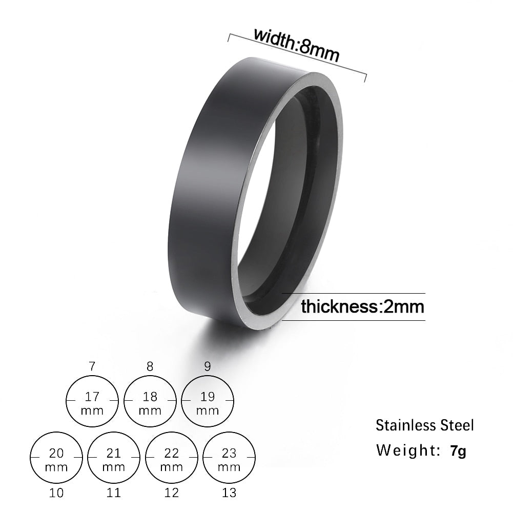 Fashion Simple Stainless Steel Ring Casual