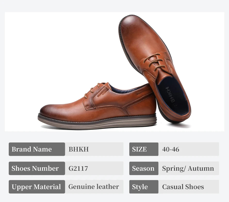 Sneakers Leather Men Casual Business Work Office Lace-up Dress shoes