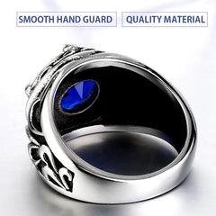 Stainless Steel Viking Pattern zircon Ring fashion