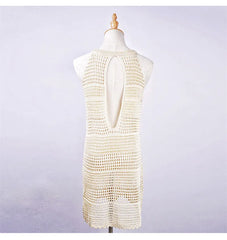 Beach Cover up Crochet Bikini Wrap Dress Bathing Suit