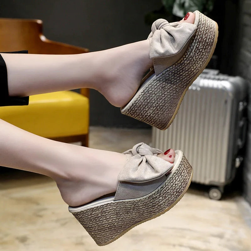 7cm or 9cm Summer Women Wedge Slippers Platform