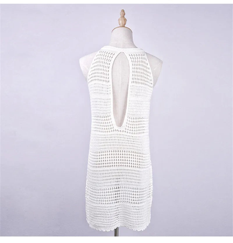 Beach Cover up Crochet Bikini Wrap Dress Bathing Suit