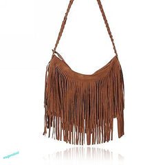 Style Women Cross Body Bag Shoulder Bag Handbag Tassel Zipper