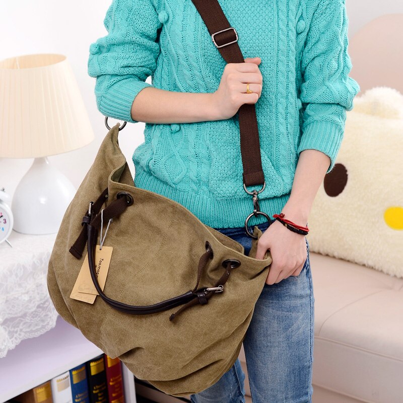 Women Canvas Messenger Bags Female Crossbody Bags