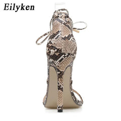 Fashion Lace-Up Women's Sandals Thin High Heels