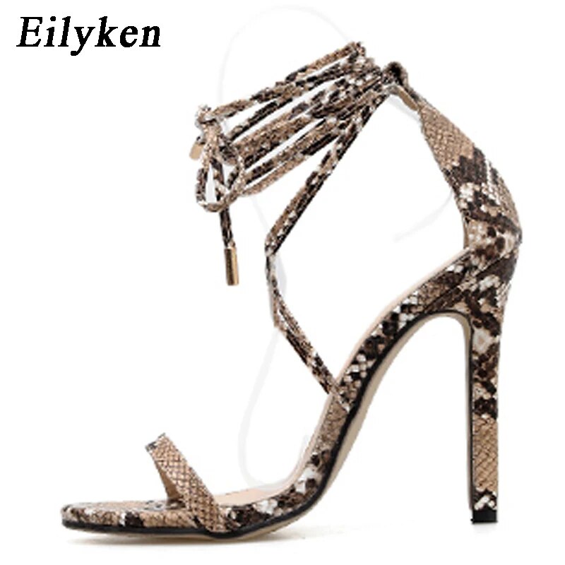 Fashion Lace-Up Women's Sandals Thin High Heels