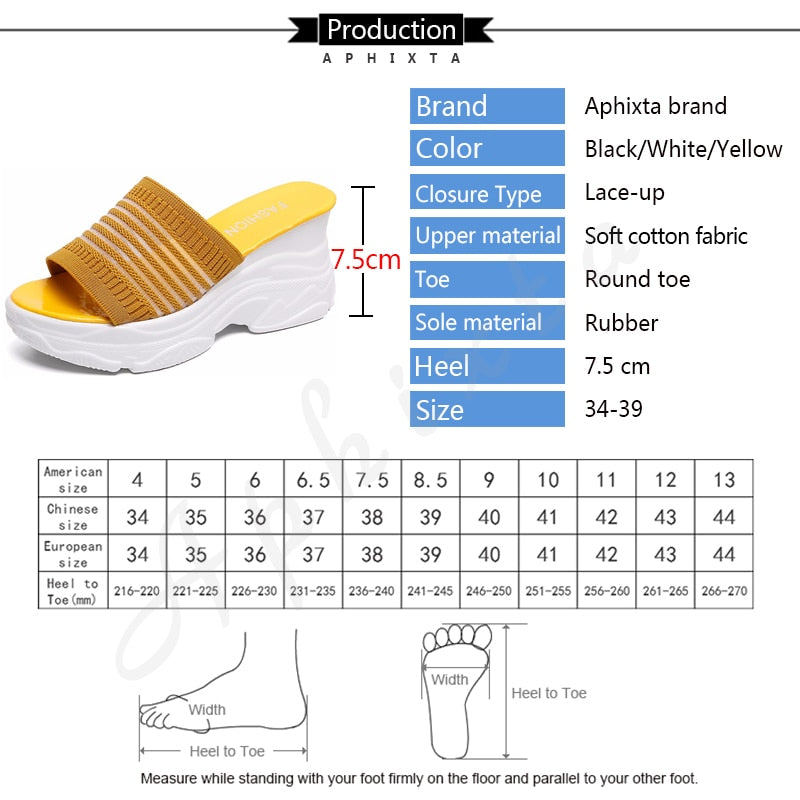 Platform Wedge Slippers Women Shoes Sandals