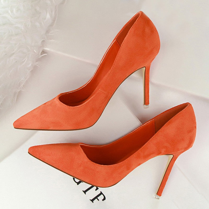 Shoes Women Pumps Fashion High Heels Casual Pointed Toe