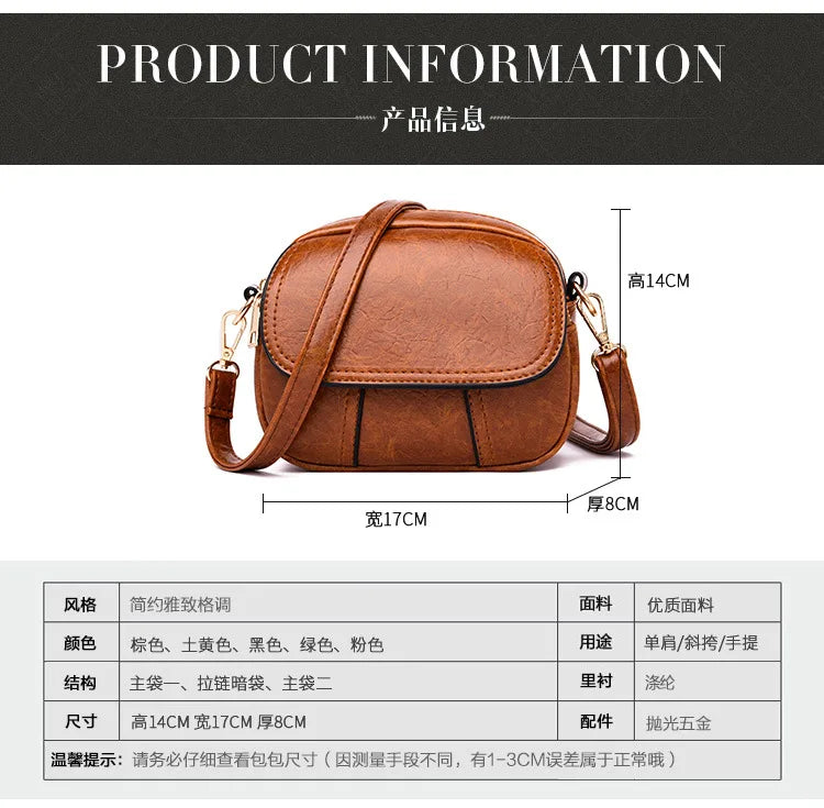 Small Shoulder Bags Ladies Pu Leather Messenger Bags Fashion