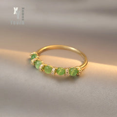 Zircon Gold Color Rings Fashion Jewelry Accessories